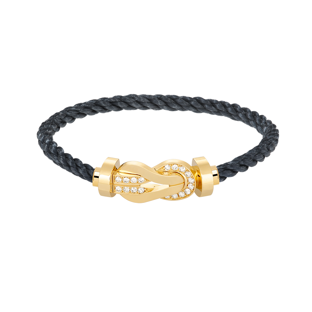 [Moco]CHANCE LARGE 8 FIGURE BUCKLE HALF DIAMOND BRACELET GOLD