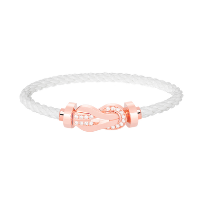 [Moco]CHANCE LARGE 8 FIGURE BUCKLE HALF DIAMOND BRACELET ROSE GOLD