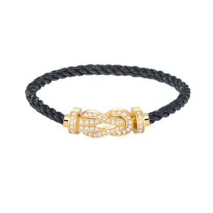 [Moco]CHANCE LARGE 8 FIGURE BUCKLE FULLDIAMOND BRACELET GOLD