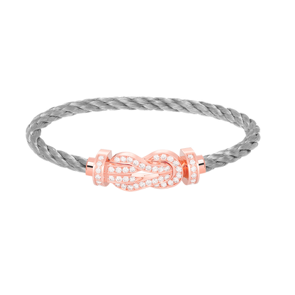 [Moco]CHANCE LARGE 8 FIGURE BUCKLE FULL DIAMOND BRACELET ROSE GOLD