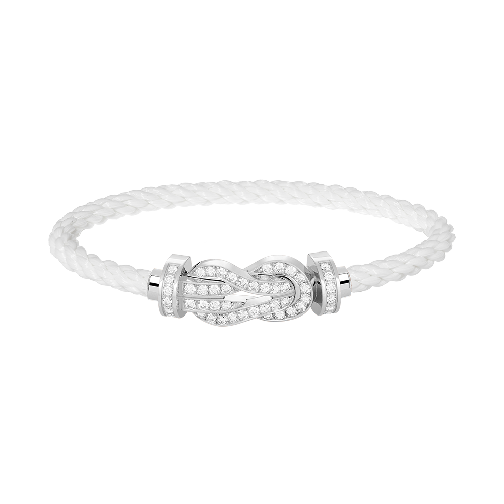 [Moco]CHANCE LARGE 8 FIGURE BUCKLE FULL DIAMOND BRACELET SILVER