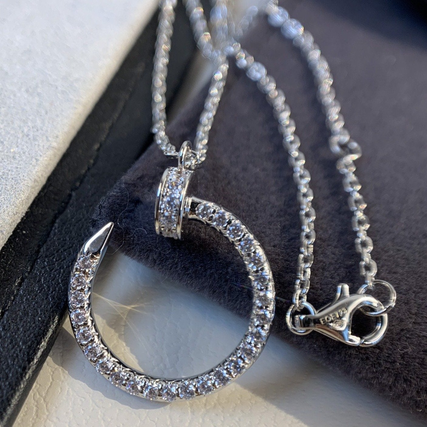 [Moco]JUSTE NECKLACE SILVER DIAMONDS