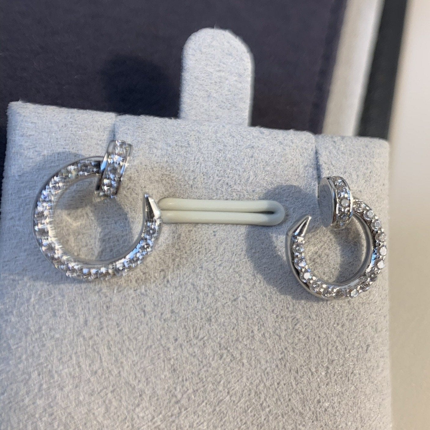 [Moco]JUSTE EARRINGS SILVER DIAMONDS