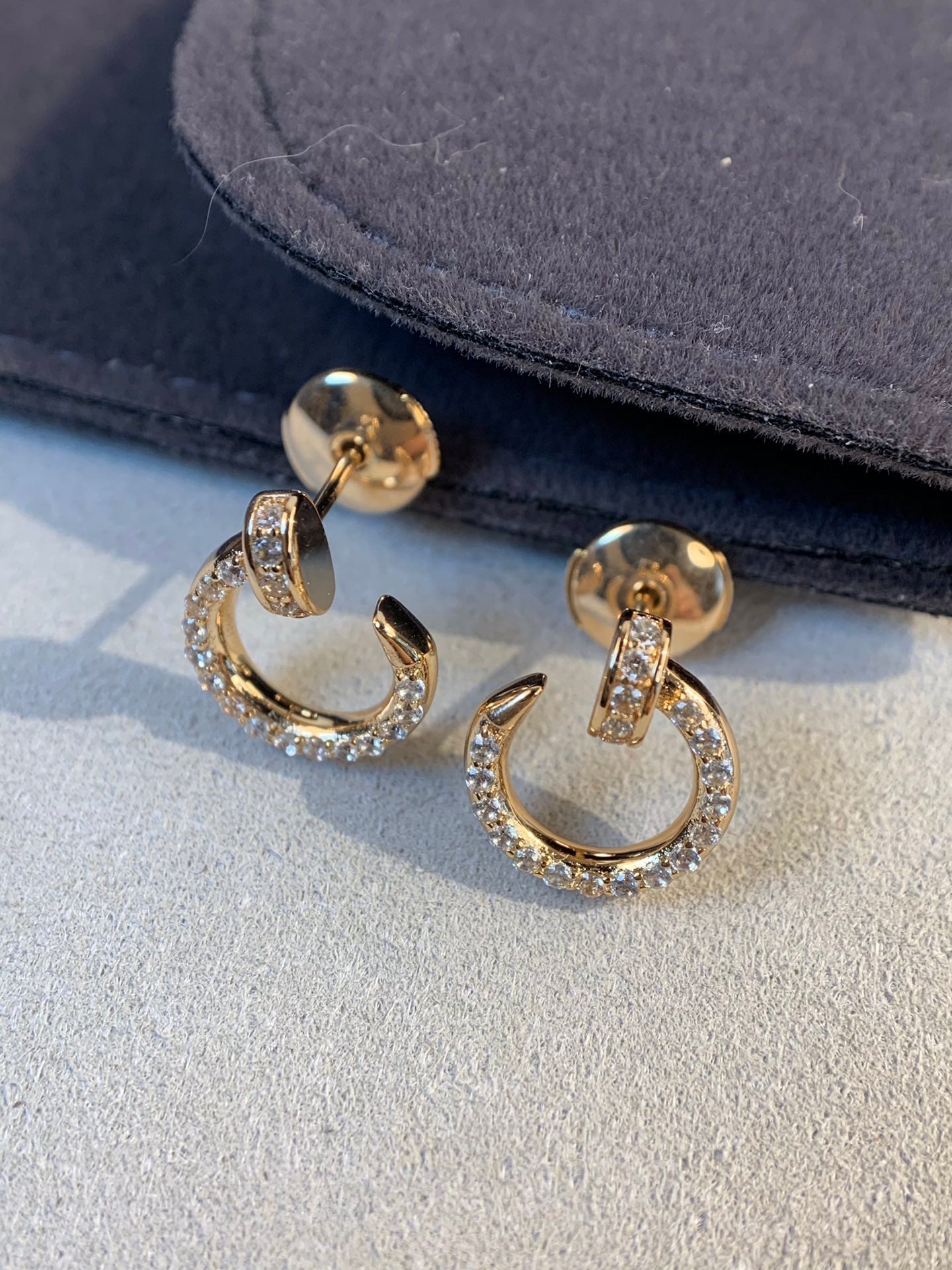 [Moco]JUSTE EARRINGS GOLD DIAMONDS