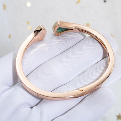 [Moco]DREAM BRACELET OPEN MALACHITE PINK GOLD