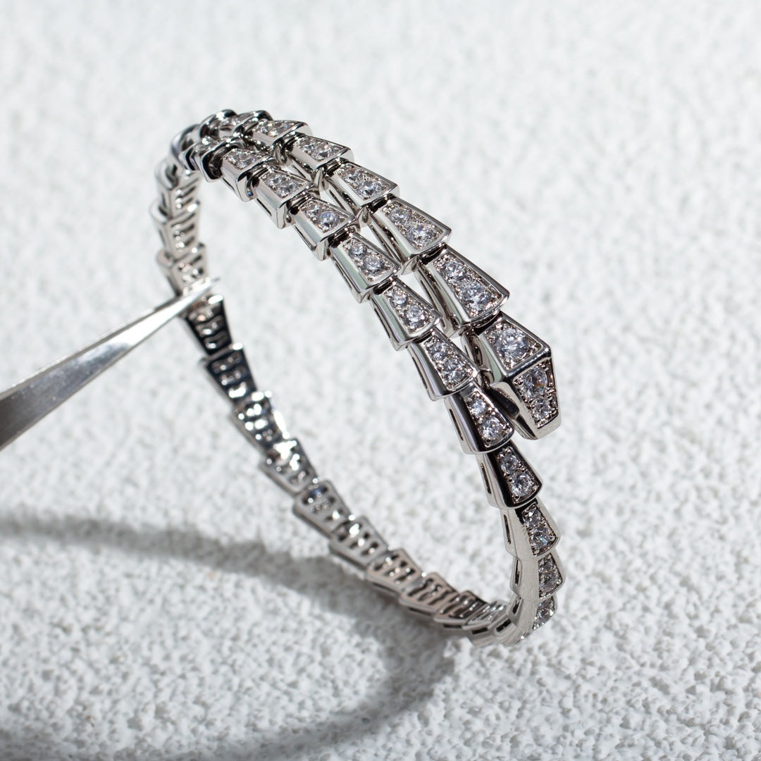 [Moco]SERPENTI BRACELET 6MM SILVER DIAMOND