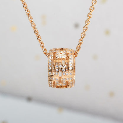 [Moco]PARENTESI NECKLACE PINK GOLD DIAMOND