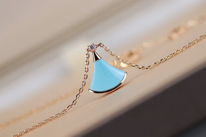 [Moco]DREAM NECKLACE TURQUOISE PINK GOLD