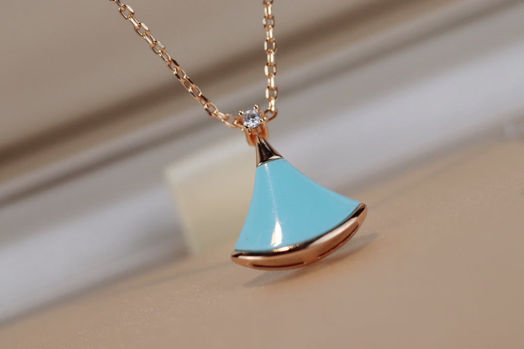 [Moco]DREAM NECKLACE TURQUOISE PINK GOLD