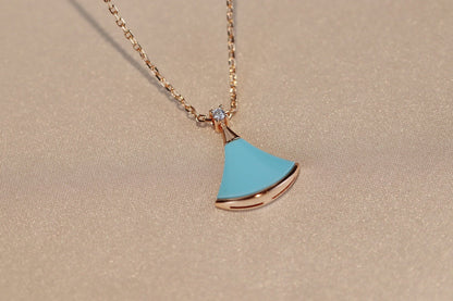 [Moco]DREAM NECKLACE TURQUOISE PINK GOLD