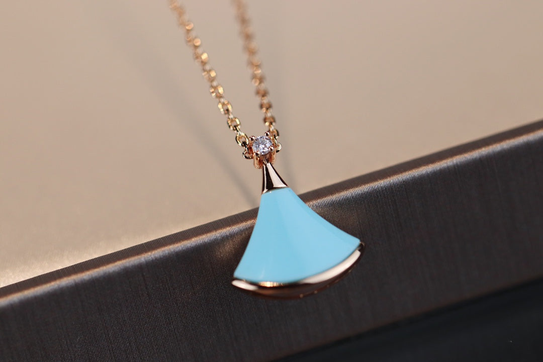 [Moco]DREAM NECKLACE TURQUOISE PINK GOLD