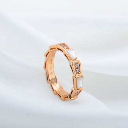 [Moco]SERPENTI RING PINK GOLD DIAMOND MOP 3MM