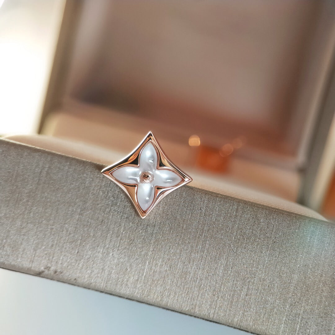 [Moco]STAR MOP PINK GOLD EARRINGS