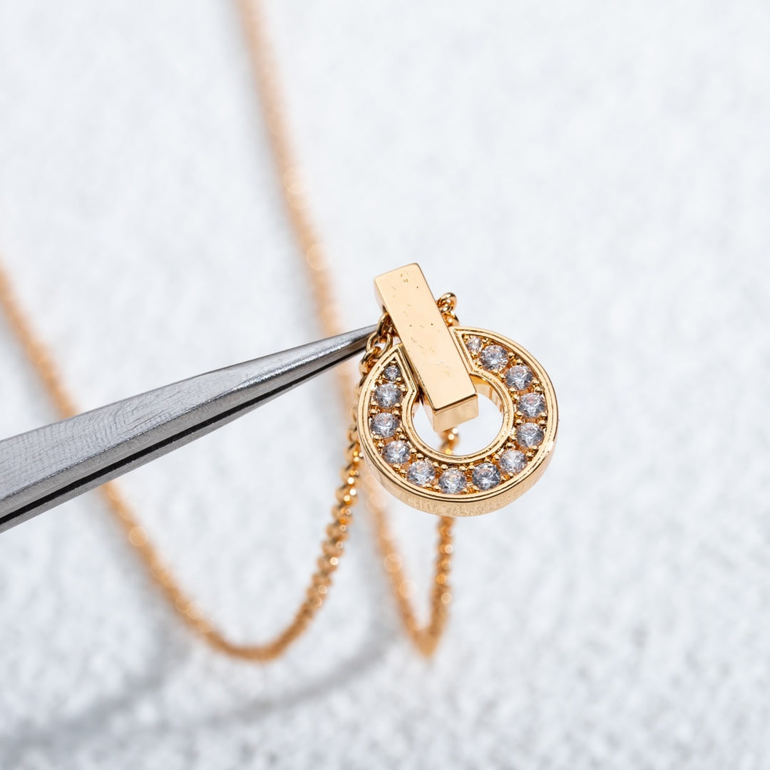 [Moco]GARI NECKLACE PINK GOLD DIAMOND