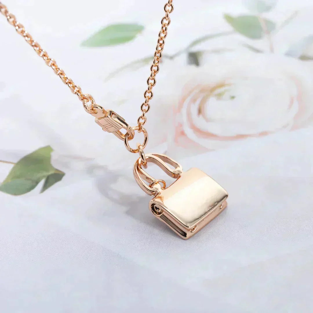 [Moco]AMULETTE PEDANT ROSE GOLD NECKLACE