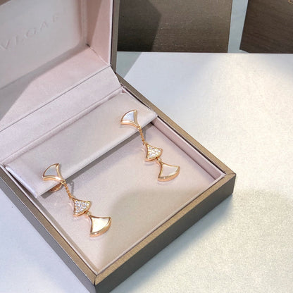 [Moco]DREAM EARRINGS 3 MOTIFS DIAMOND MOP PINK GOLD