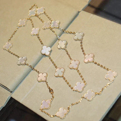 [Moco]CLOVER 20 MOTIFS WHITE MOP NECKLACE