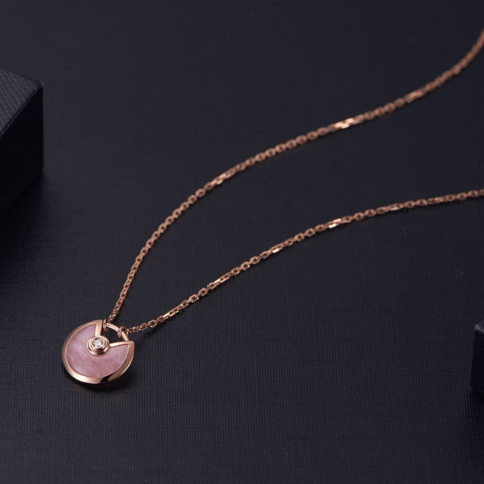 [Moco]AMULETTE ROSE GOLD PINK MOP NECKLACE