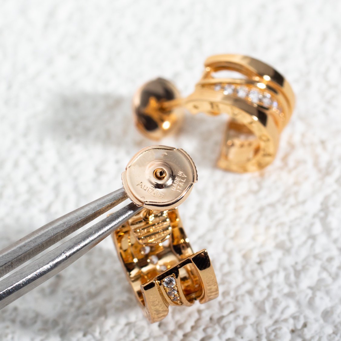 [Moco]ZERO 1 PINK GOLD DIAMONDS EARRINGS