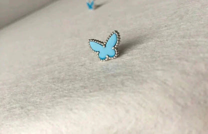 [Moco]BUTTERFLY TURQUOISE EARRINGS SILVER