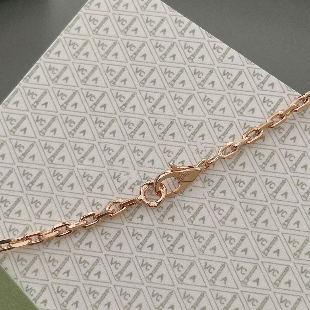 [Moco]LUCKY SPRING 15 MOTIFS ROSE GOLD NECKLACE