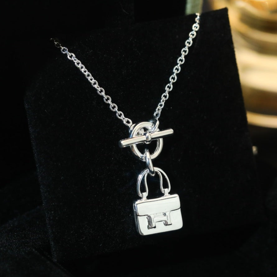 [Moco]POP H PEDANT SILVER NECKLACE