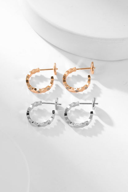 [Moco]BEE LOVE DIAMOND HOOP EARRINGS