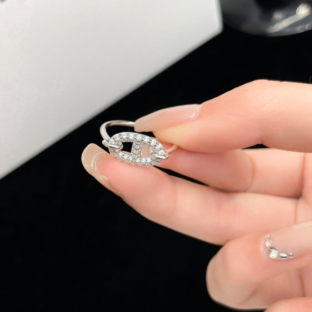 [Moco]RONDE SMALL SILVER DIAMOND RING