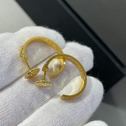 [Moco]LOVE DIAMOND GOLD HOOP EARRINGS