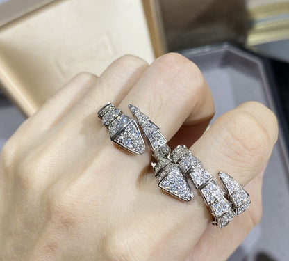 [Moco]SERPENTI LARGE RING SILVER DIAMOND PAVED