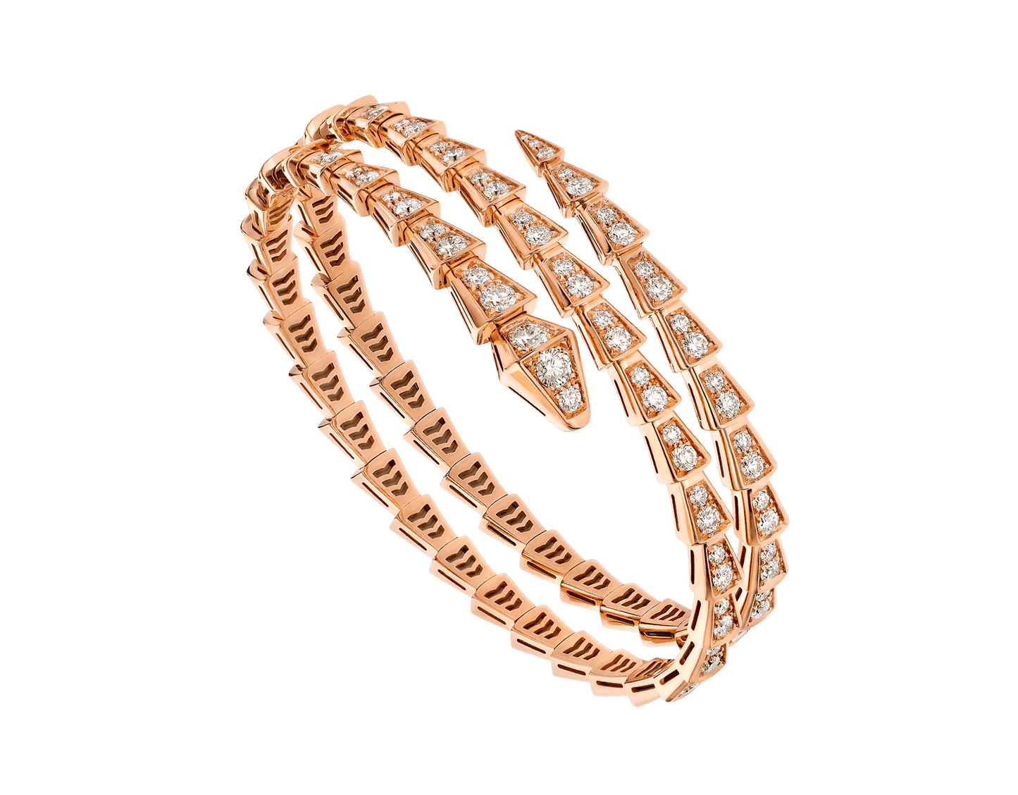 [Moco]SERPENTI BRACELET PINK GOLD DIAMOND DOUBLE ROW