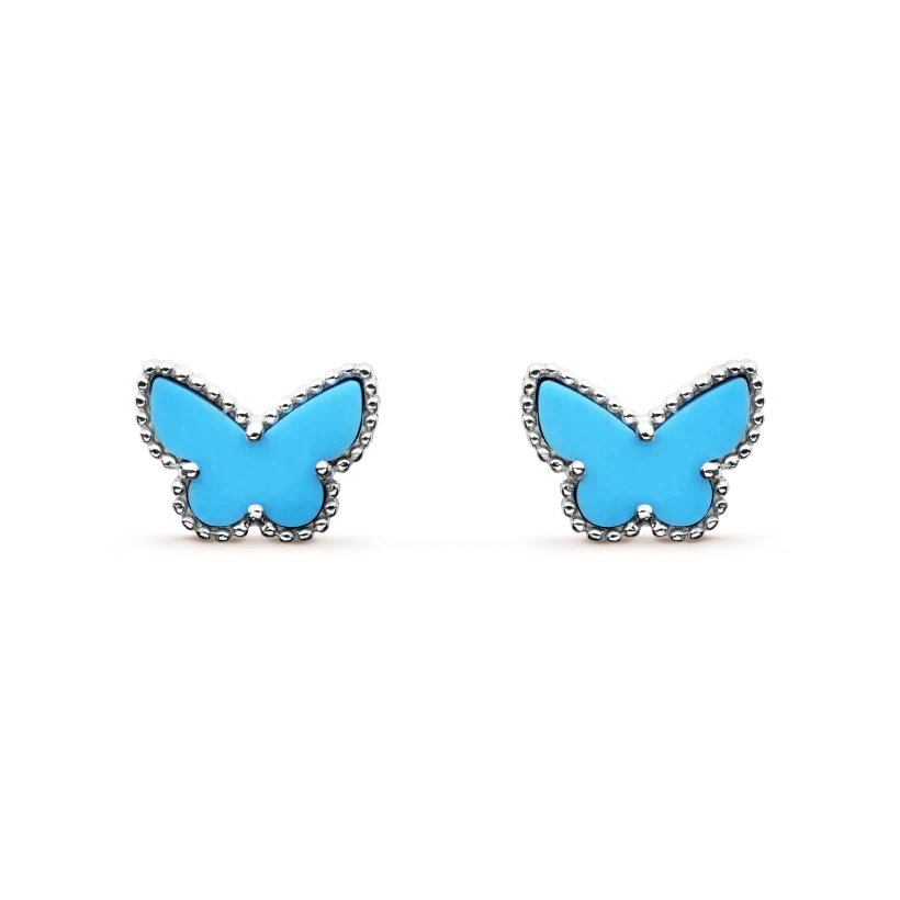 [Moco]BUTTERFLY TURQUOISE EARRINGS SILVER