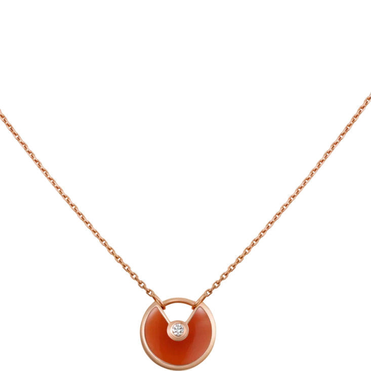 [Moco]AMULETTE GOLD CARNELIAN ONYX NECKLACE