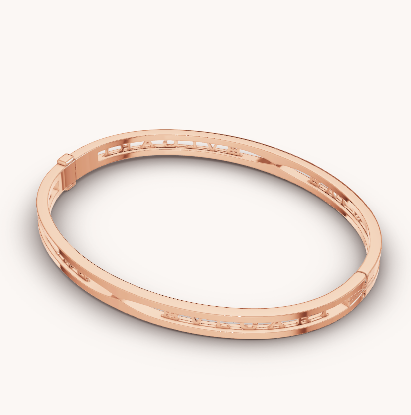 [Moco]ZERO 1 SPIRAL LOGO PINK GOLD BRACELET