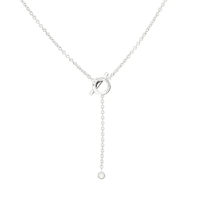 [Moco]FINESSE SILVER DIAMOND NECKLACE