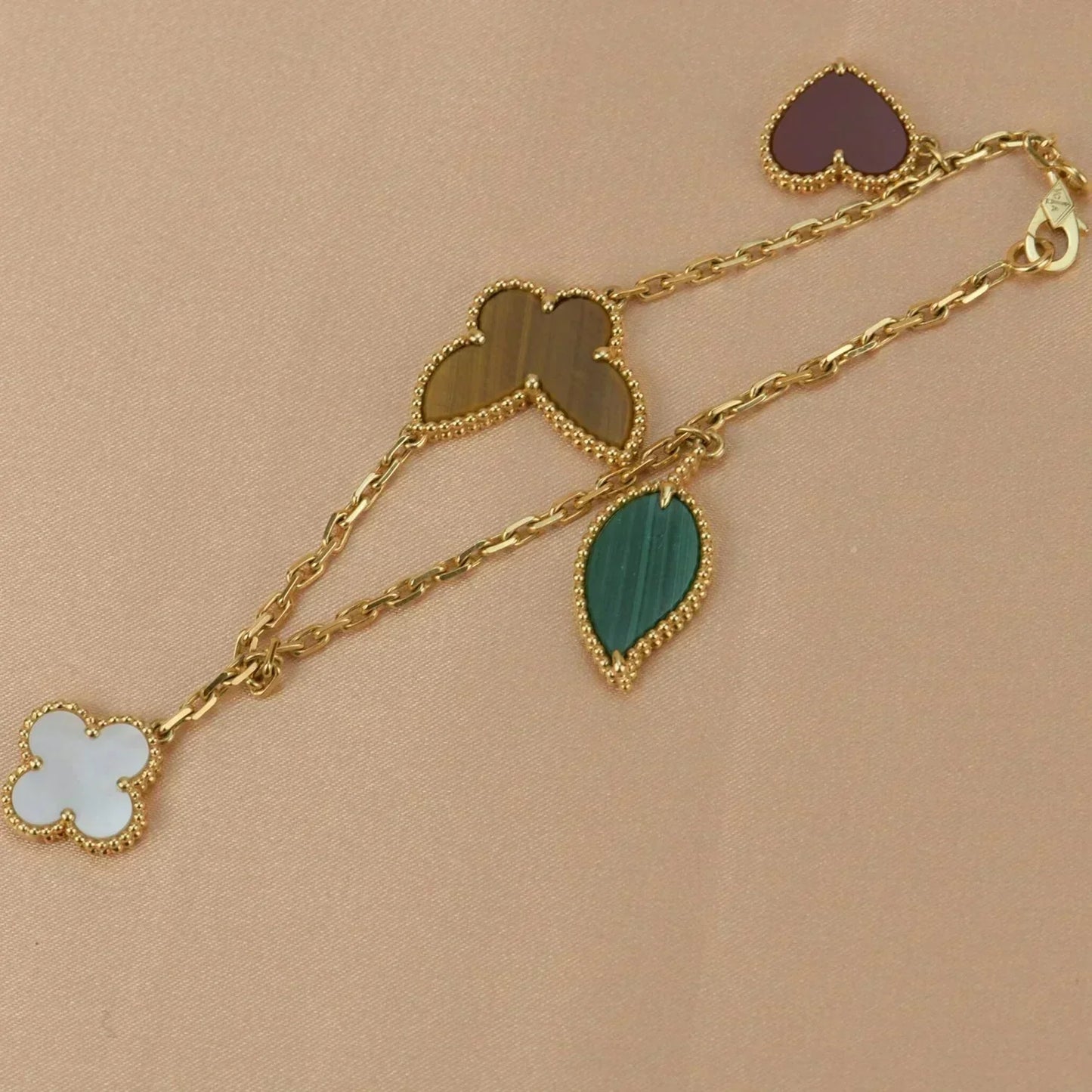 [Moco]LUCKY SPRING 5 MOTIF GOLD BRACELET