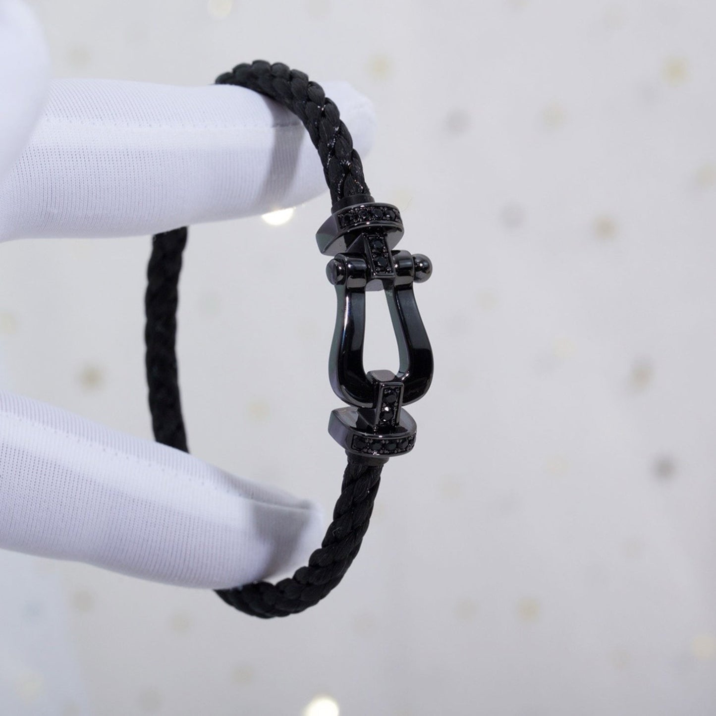 [Moco]FORCE LARGE SERIES HORSESHOE BLACK SAMURAI BRACELET