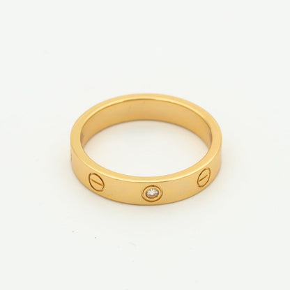 [Moco]LOVE RING 4MM 1 DIAMOND PINK GOLD