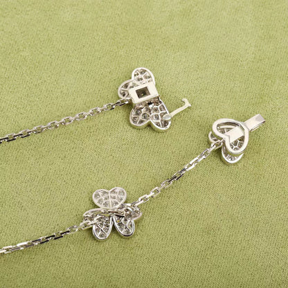 [Moco]FRIVOLE SILVER 9 FLOWERS NECKLACE