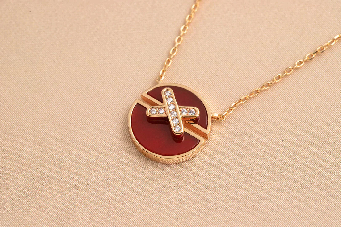 [Moco]JEUX DE ROSE GOLD DIAMOND NECKLACE