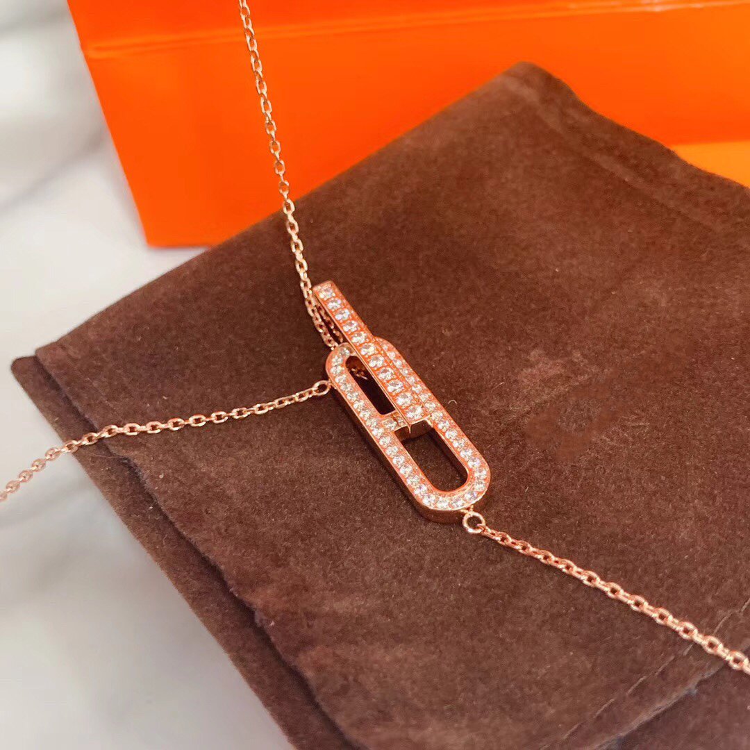 [Moco]HM NECKLACE PLATINUM ROSE GOLD DIAMOND