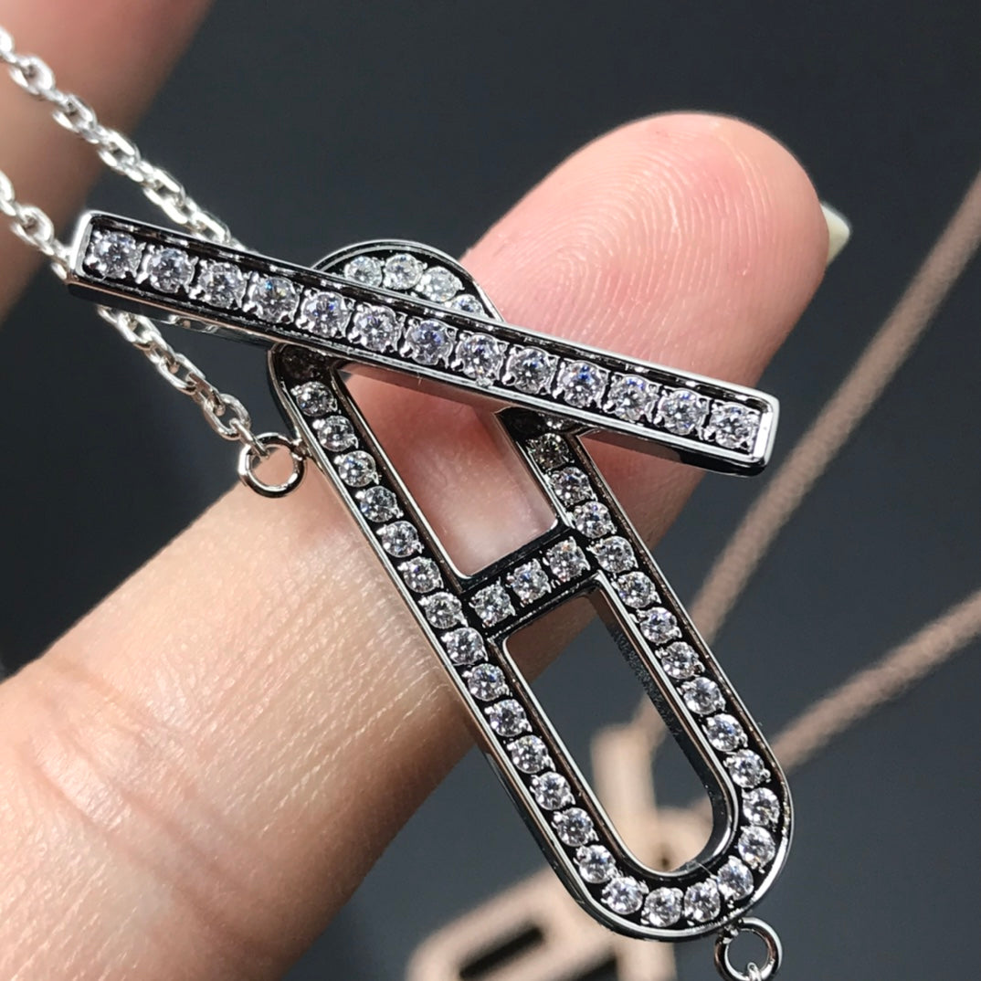 [Moco]HM NECKLACE PLATINUM ROSE GOLD DIAMOND