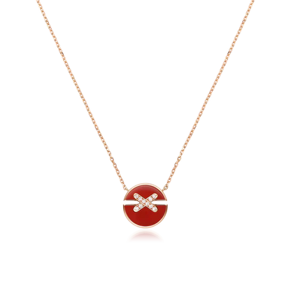 [Moco]JEUX DE ROSE GOLD DIAMOND NECKLACE