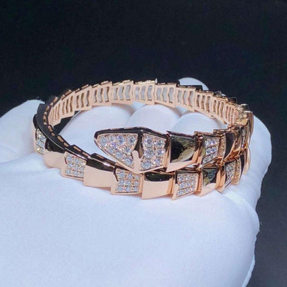 [Moco]SERPENTI WIDE BRACELET PINK GOLD DIAMOND