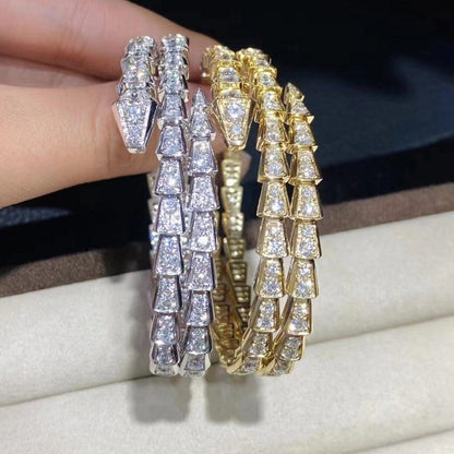 [Moco]SERPENTI BRACELET GOLD DIAMOND DOUBLE ROW