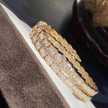 [Moco]SERPENTI BRACELET GOLD DIAMOND DOUBLE ROW