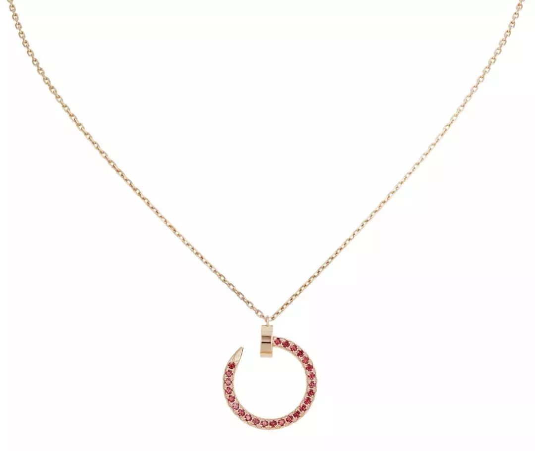 [Moco]JUSTE NECKLACE GOLD RED DIAMONDS