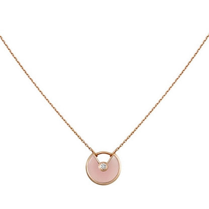 [Moco]AMULETTE ROSE GOLD PINK MOP NECKLACE