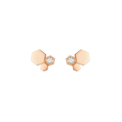 [Moco]BEE LOVE PINK GOLD DIAMOND EARRINGS