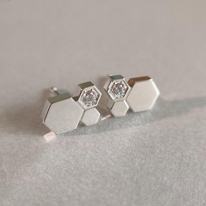 [Moco]BEE LOVE SILVER DIAMOND EARRINGS